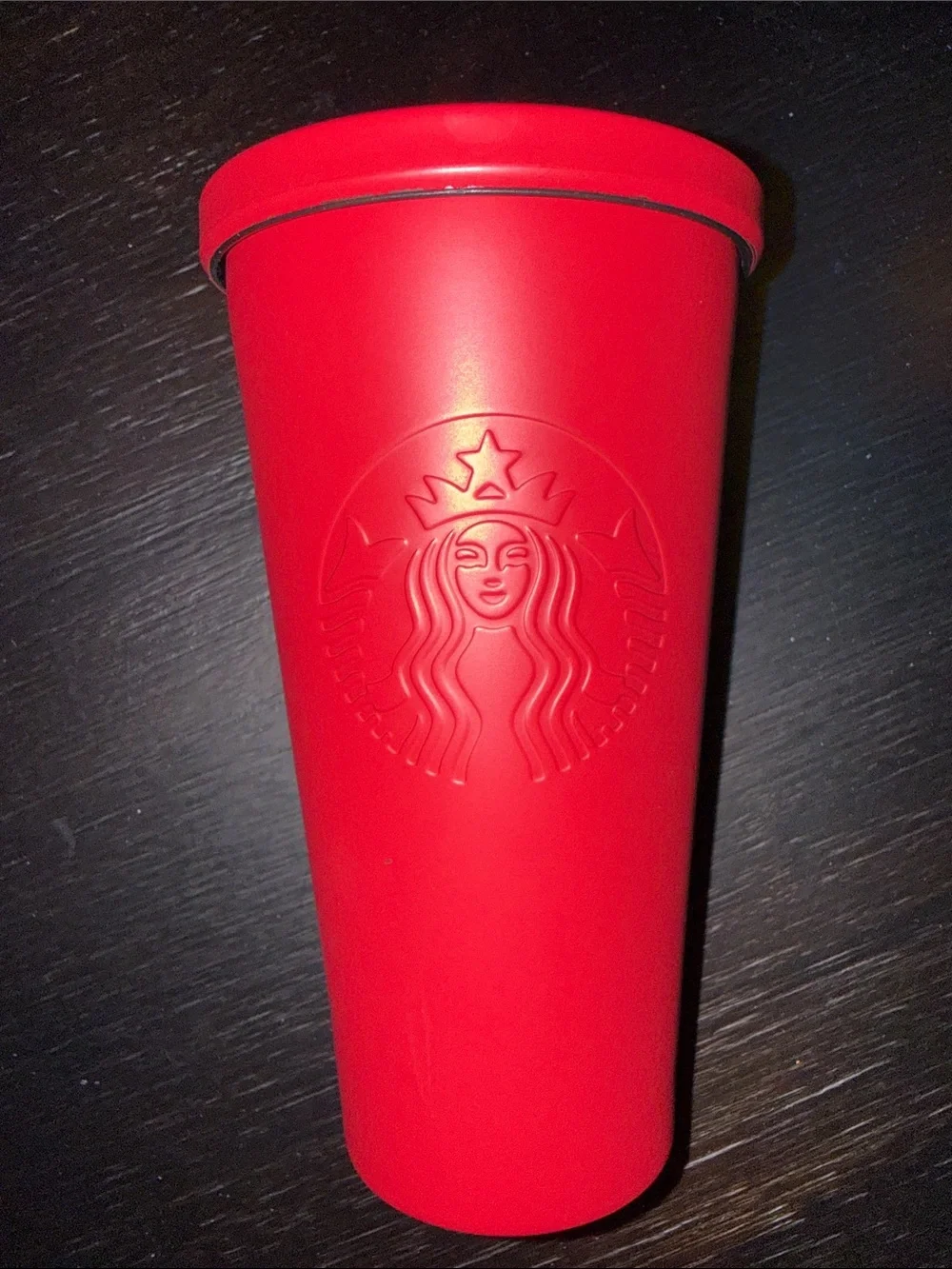 Starbucks 2014 metallic red 16 oz cold cup tumbler